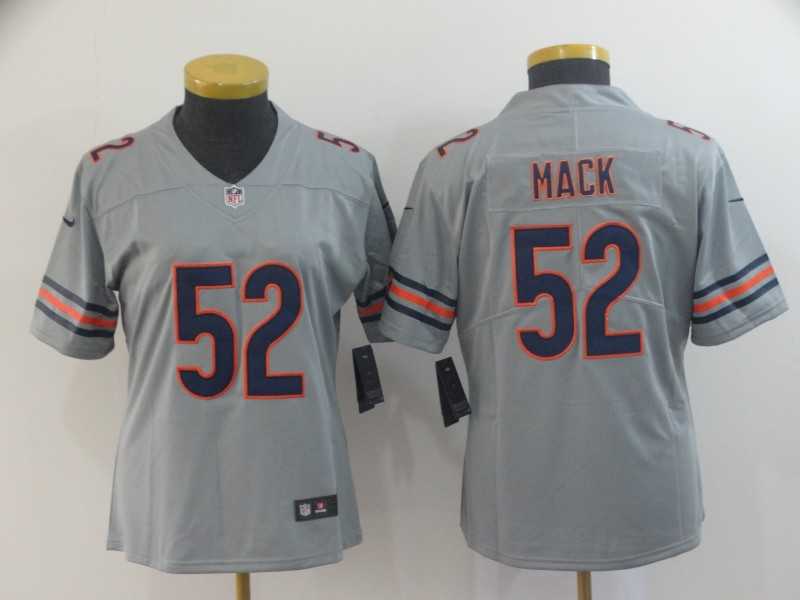 Women Nike Bears 52 Khalil Mack Gray Inverted Legend Limited Jersey,We sell and wholesale Women Nike Bears 52 Khalil Mack Gray Inverted Legend Limited Jersey on line form chian!